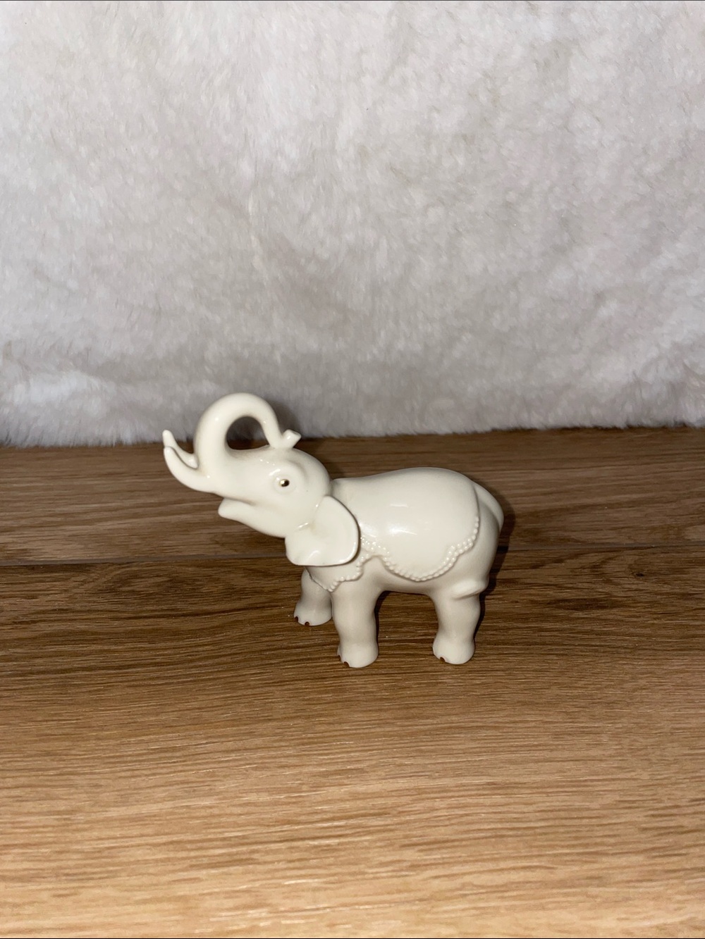 Lenox Porcelain Elephant Figure with Gold Accents